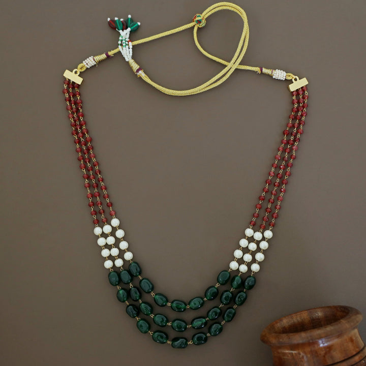 3 Layer Pearl Onyx Neckpiece