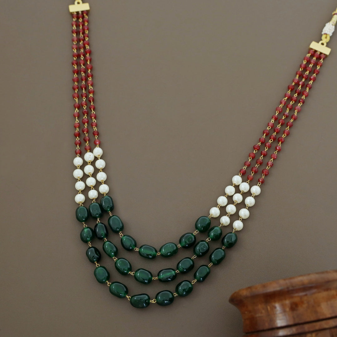 3 Layer Pearl Onyx Neckpiece