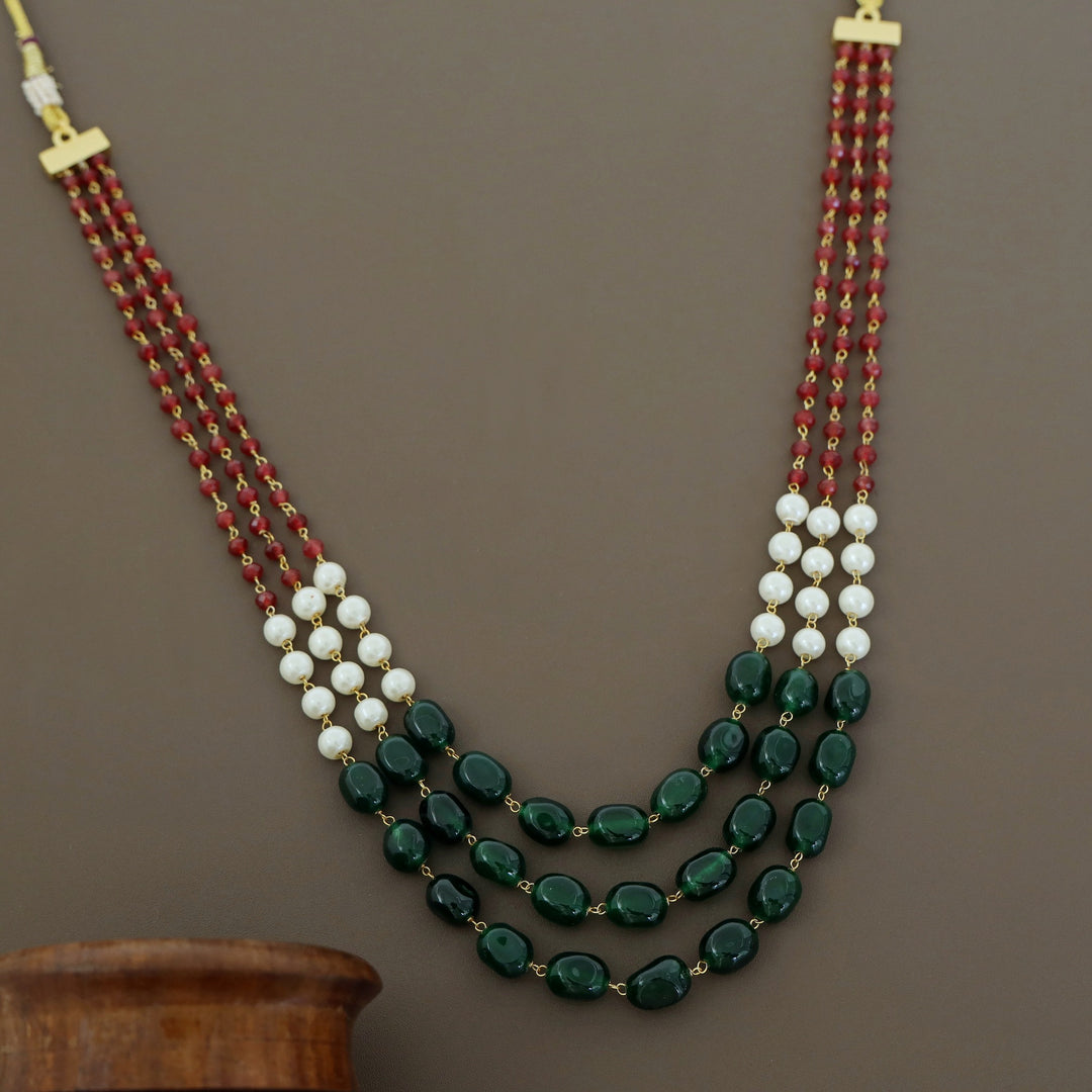 3 Layer Pearl Onyx Neckpiece