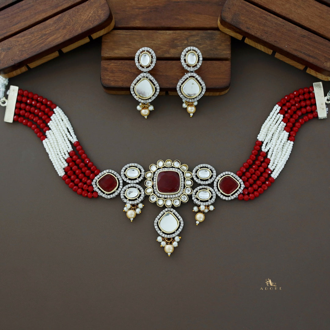 Aroosa Kundan Choker With Earring