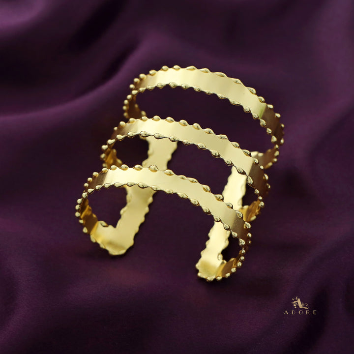 Rora 3 Layer Golden Plated Bangle