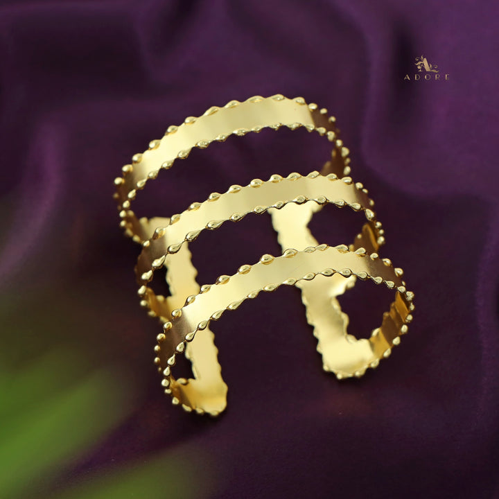 Rora 3 Layer Golden Plated Bangle