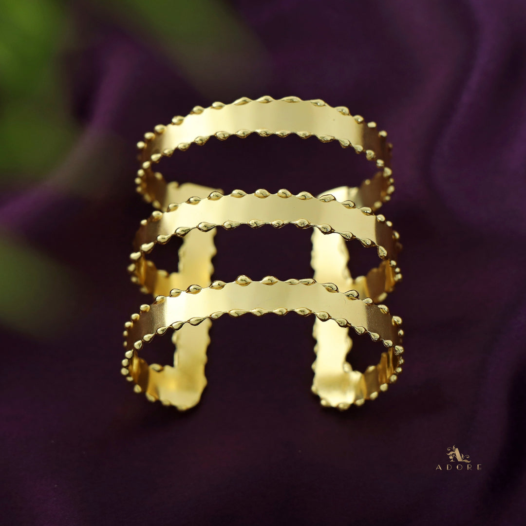 Rora 3 Layer Golden Plated Bangle