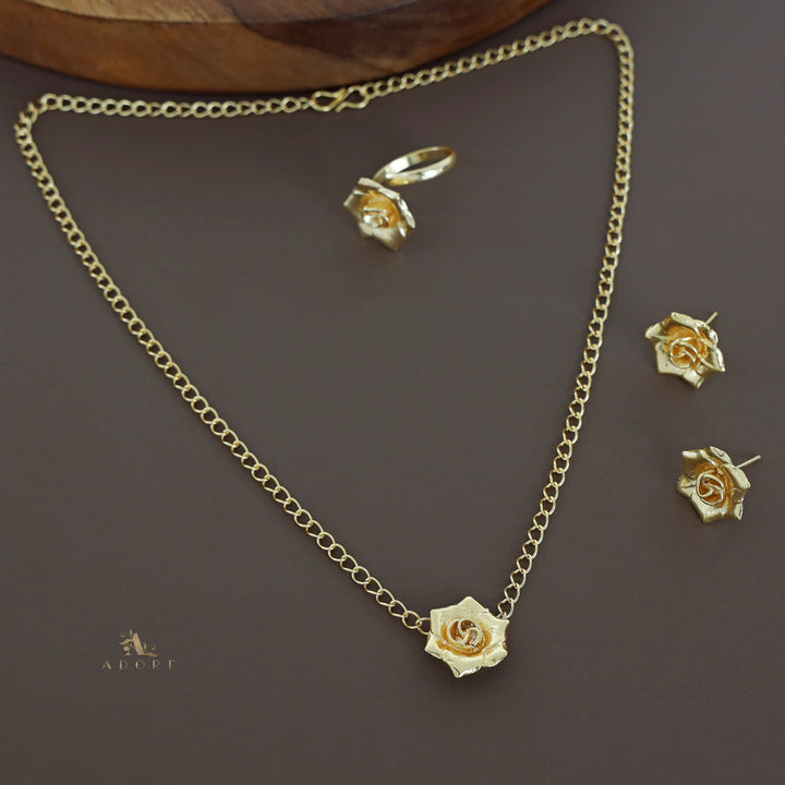 Shiloh Golden Rose Neckpiece Combo