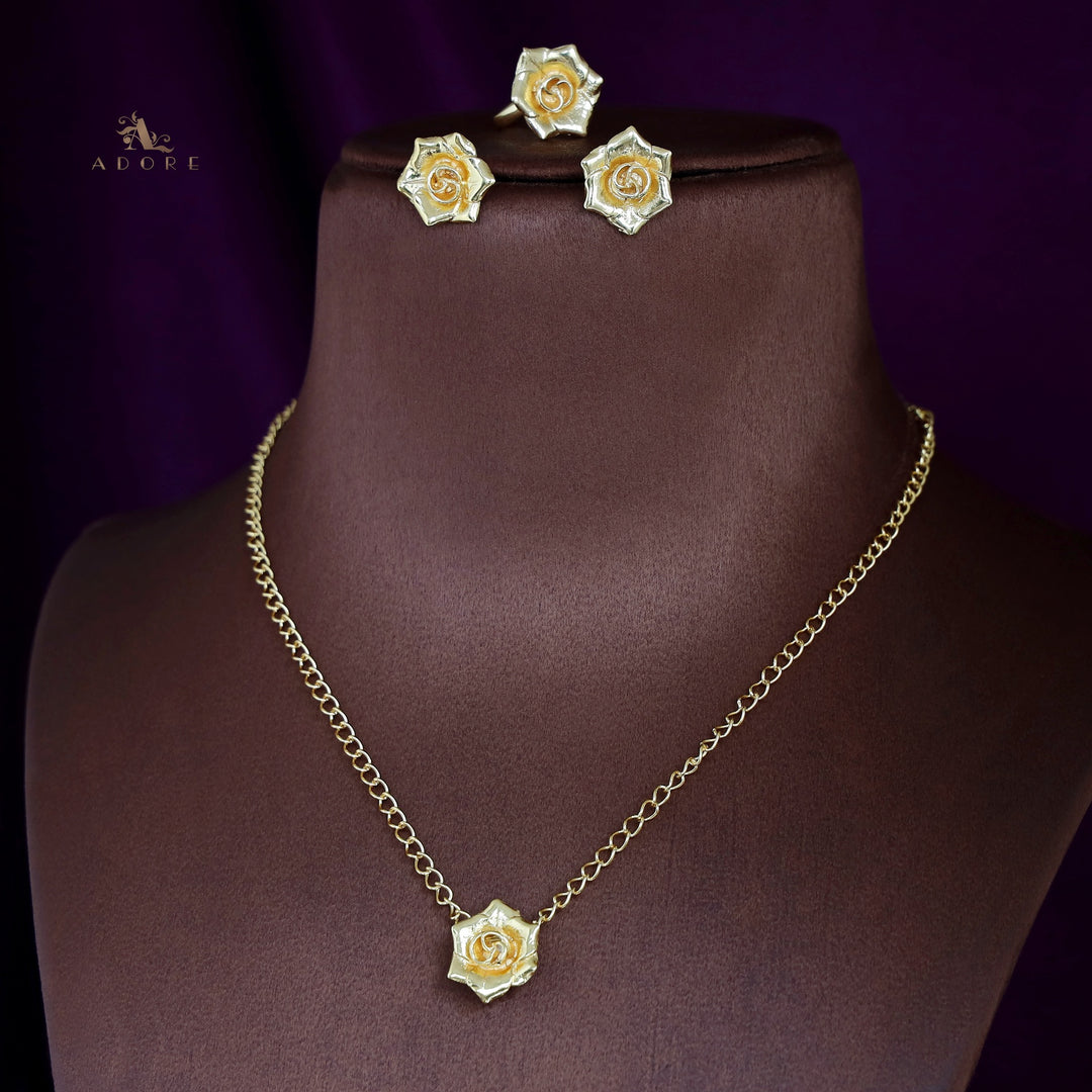 Shiloh Golden Rose Neckpiece Combo