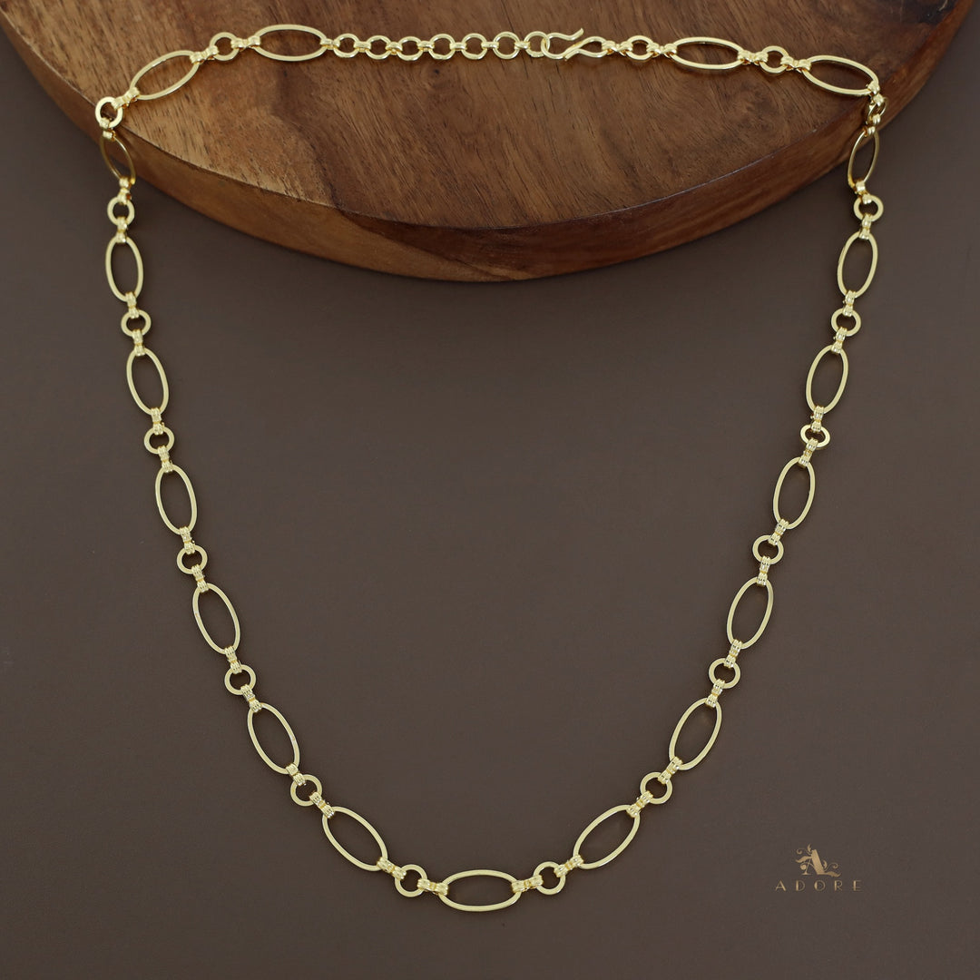 Alex Golden Oval And Circle Neckpiece