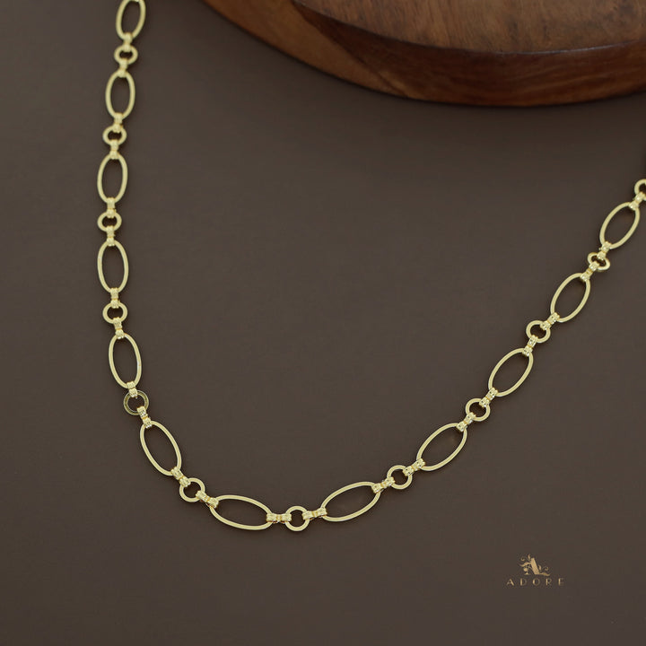 Alex Golden Oval And Circle Neckpiece