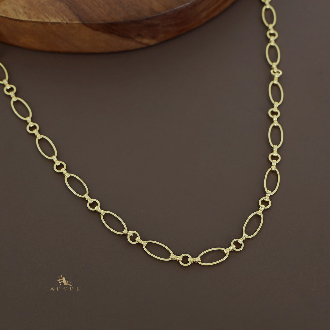 Alex Golden Oval And Circle Neckpiece