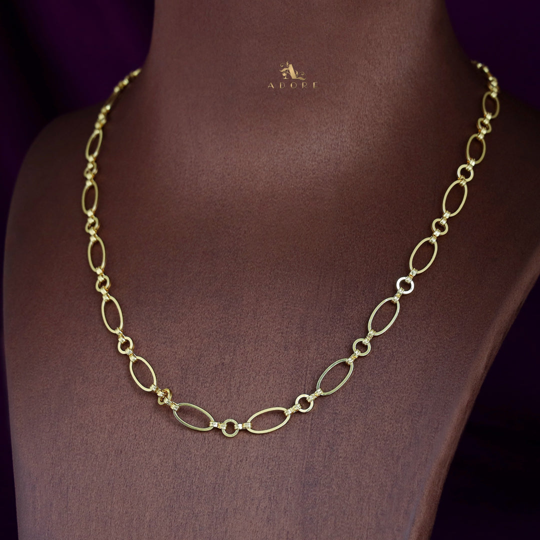 Alex Golden Oval And Circle Neckpiece