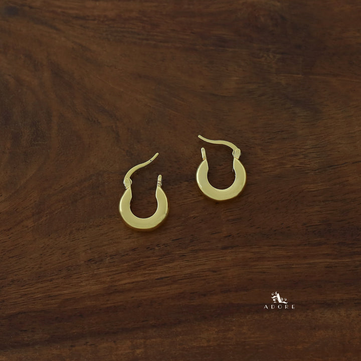 Golden Curvy  C Shape Hoop Earring