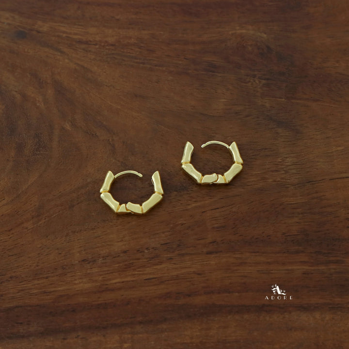 Golden Curvy  C Shape Hoop Earring