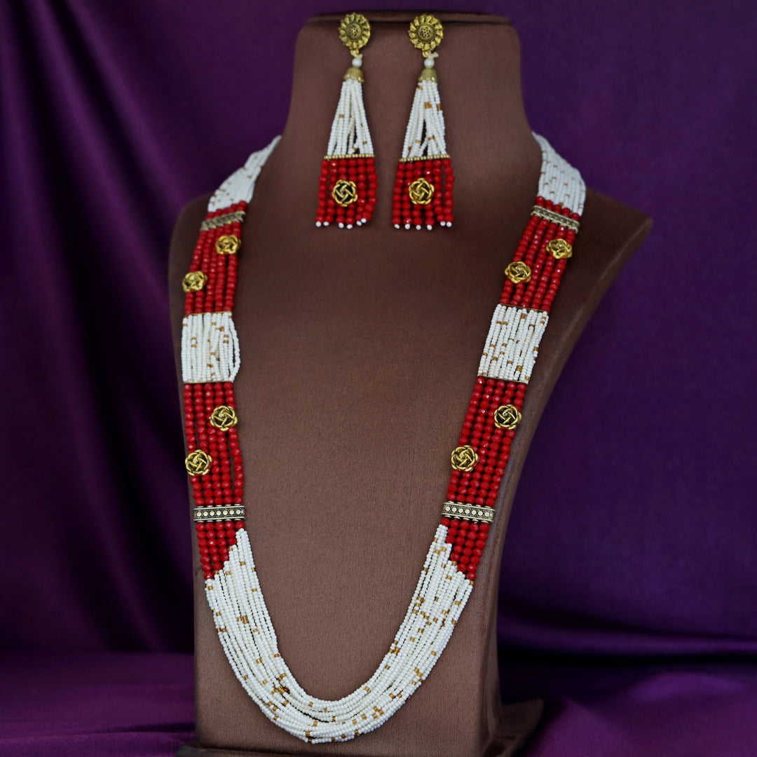 Penelopa Onyx Long Neckpiece With Earring