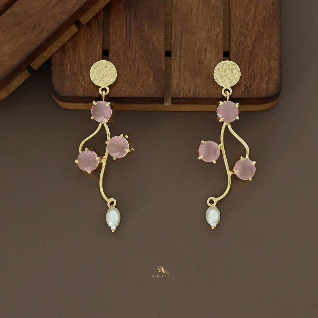 Golden Laara Glossy Pearl Drop Earring