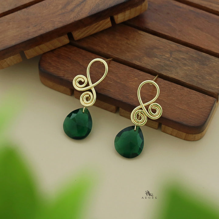 Aaira Golden Drop Glossy Earring