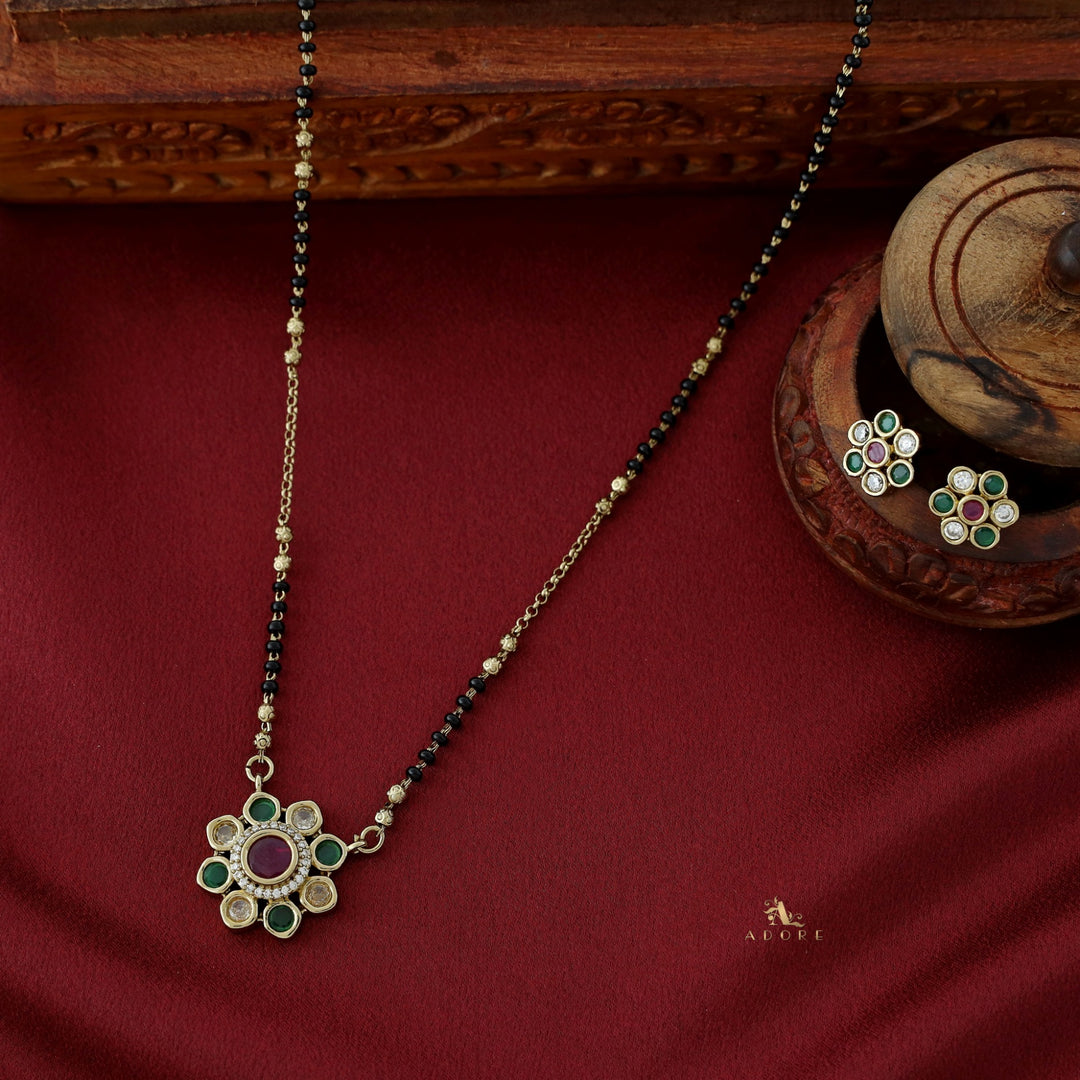 Dahlia Polki Kundan Mangalsutra With Stud