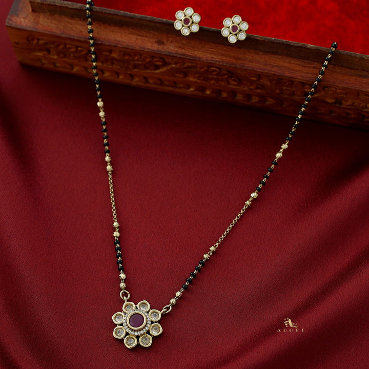 Dahlia Polki Kundan Mangalsutra With Stud