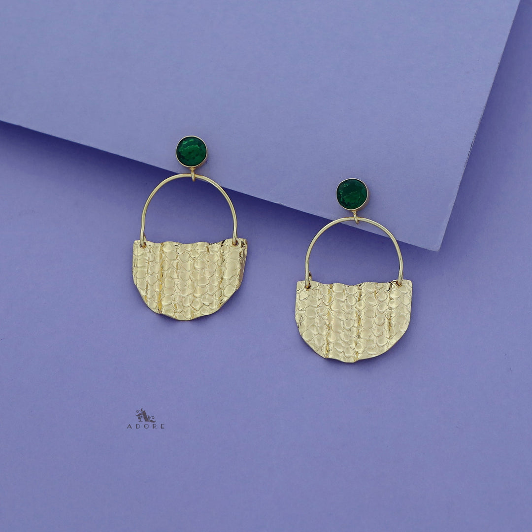 Ojaswini Golden Hanging Basket Earring