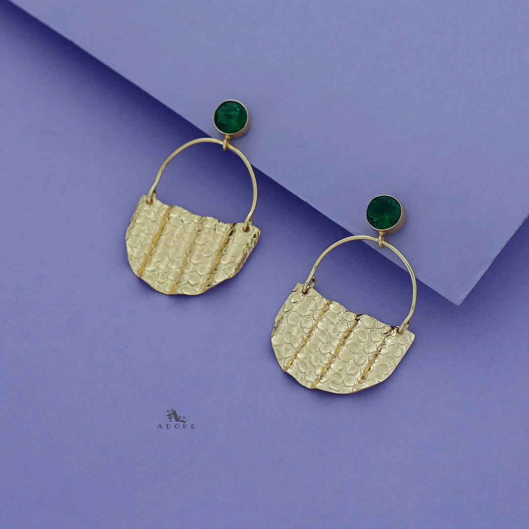 Ojaswini Golden Hanging Basket Earring