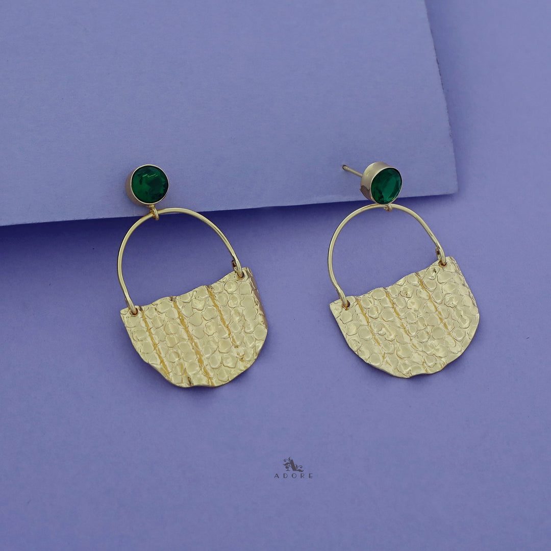 Ojaswini Golden Hanging Basket Earring