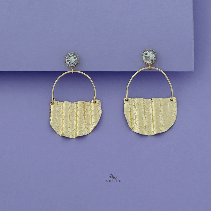 Ojaswini Golden Hanging Basket Earring