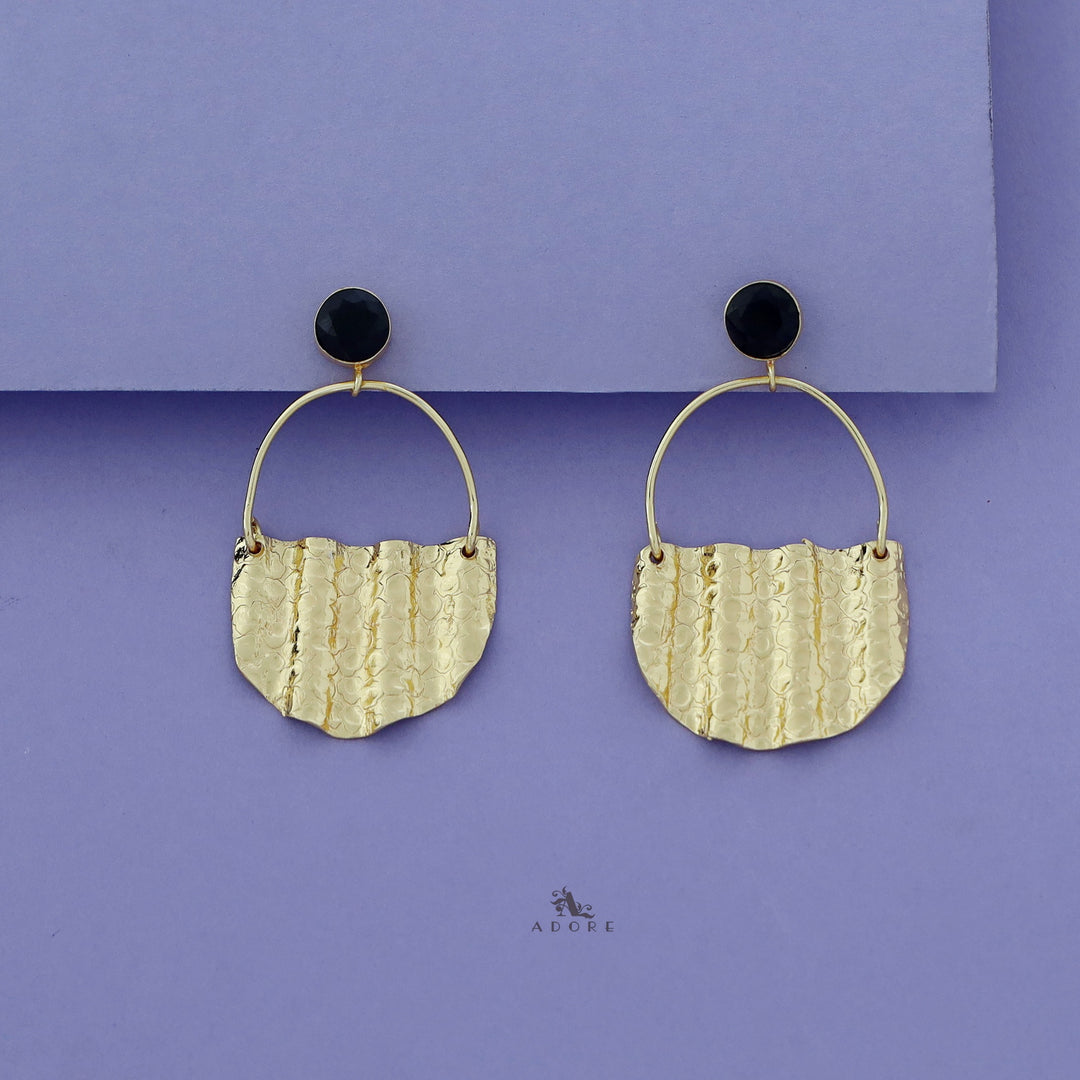 Ojaswini Golden Hanging Basket Earring