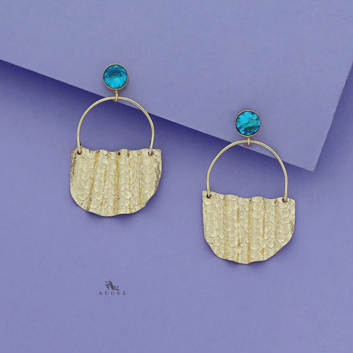 Ojaswini Golden Hanging Basket Earring