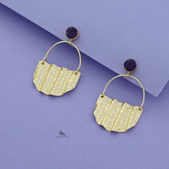 Ojaswini Golden Hanging Basket Earring