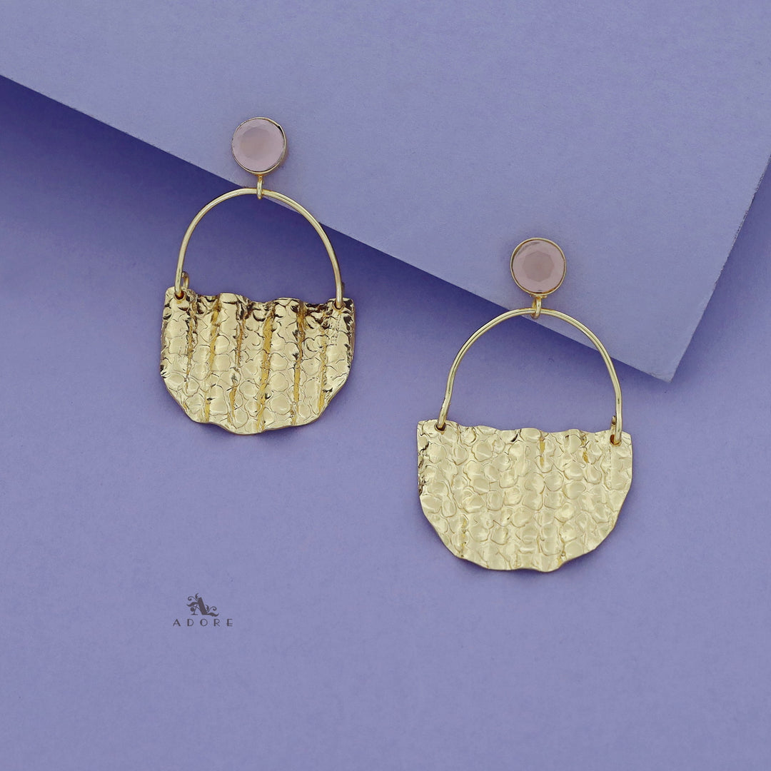 Ojaswini Golden Hanging Basket Earring