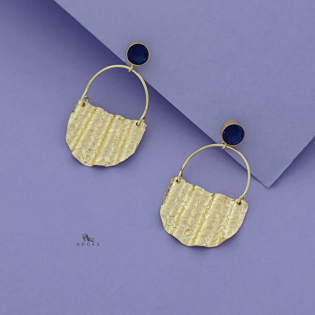 Ojaswini Golden Hanging Basket Earring