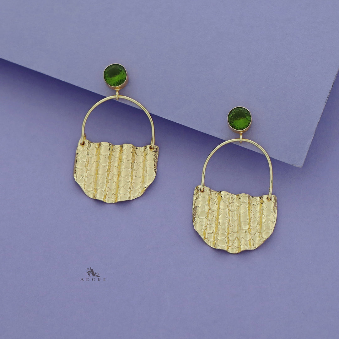 Ojaswini Golden Hanging Basket Earring