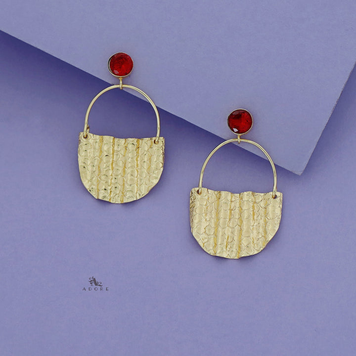 Ojaswini Golden Hanging Basket Earring