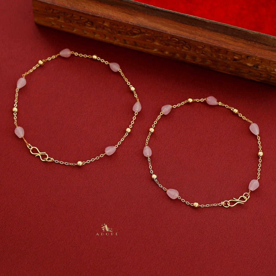 Dharani Beaded Chainy Anklet