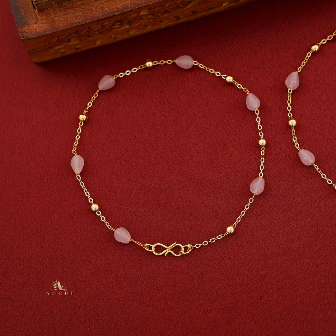 Dharani Beaded Chainy Anklet