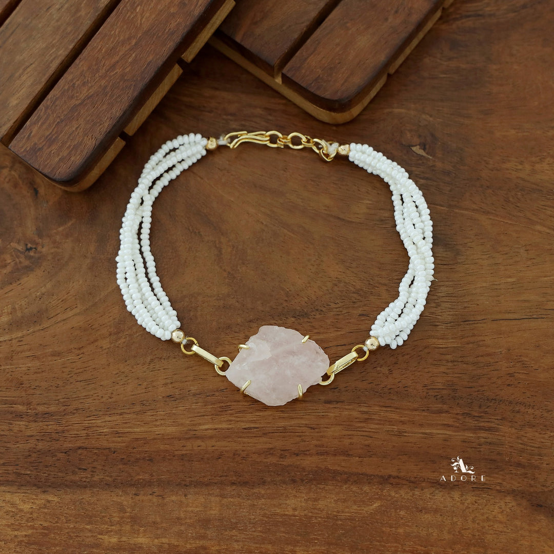 Siya Raw Stone Pearl Bracelet