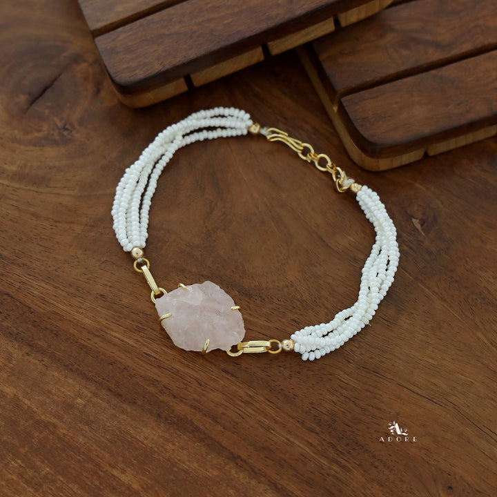 Siya Raw Stone Pearl Bracelet