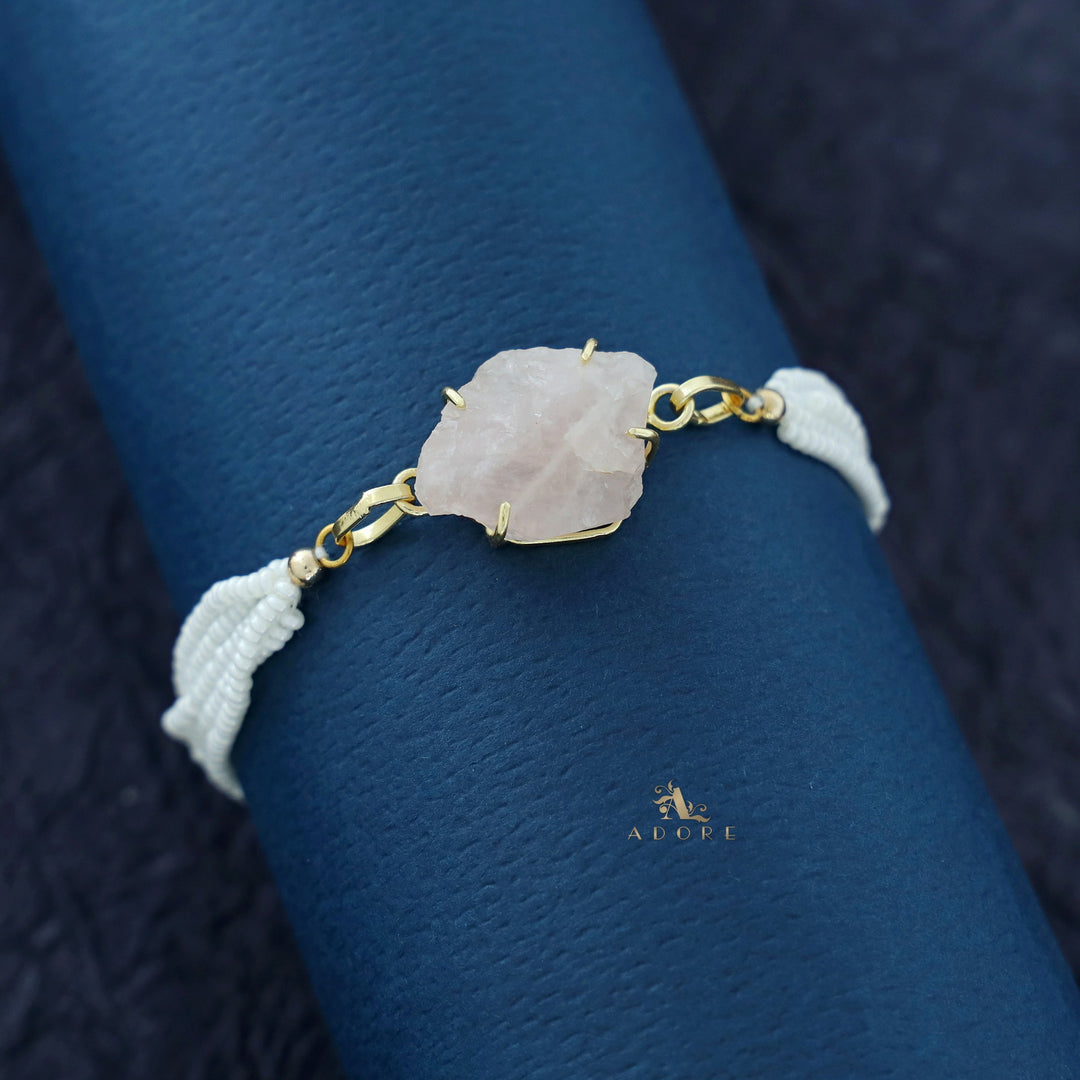 Siya Raw Stone Pearl Bracelet