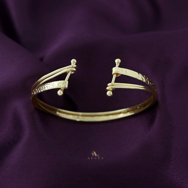 Banupriya Golden 3 Layer Bangle