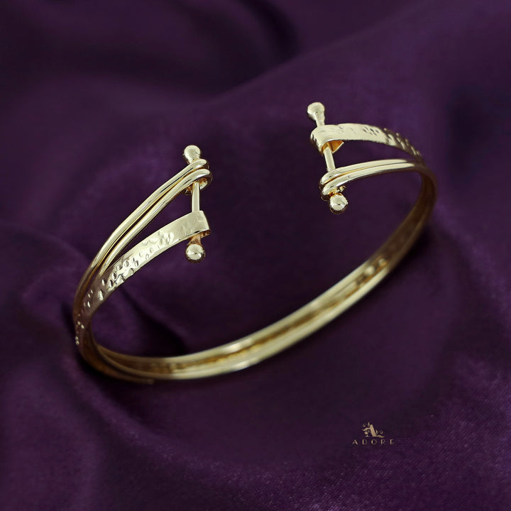 Banupriya Golden 3 Layer Bangle