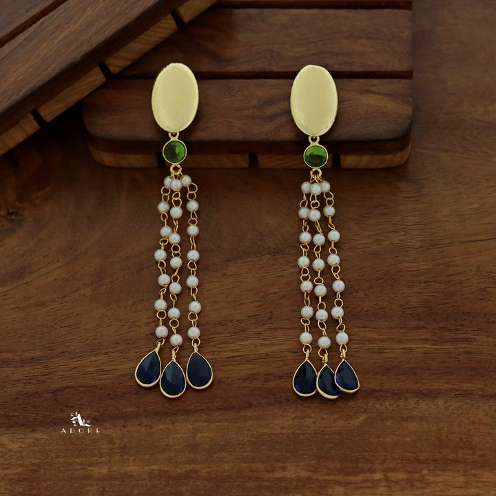 Ellie Pearl Rain Drops Glossy Earring