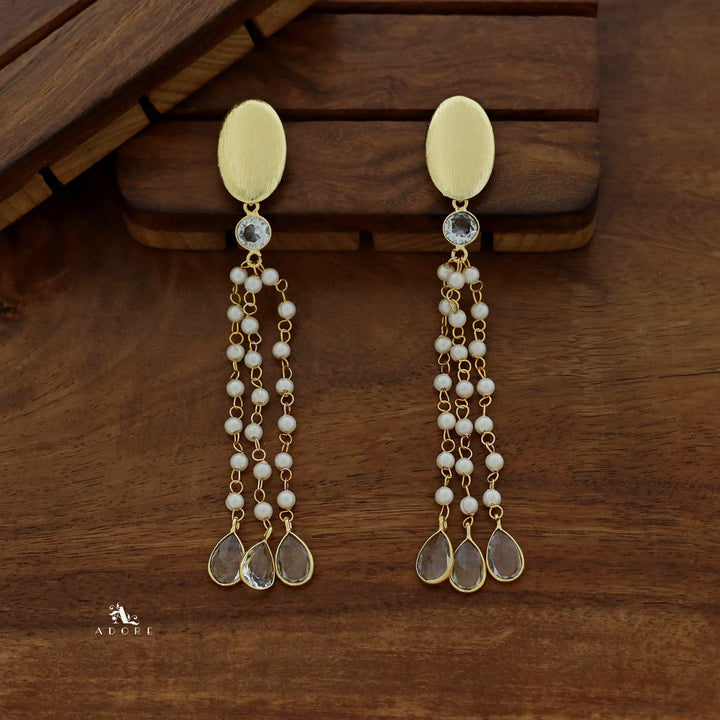 Ellie Pearl Rain Drops Glossy Earring