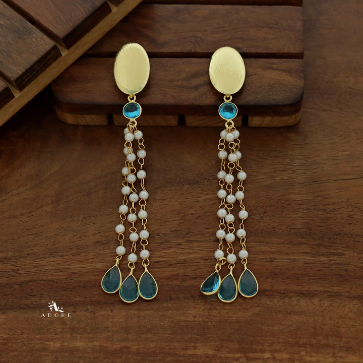 Ellie Pearl Rain Drops Glossy Earring