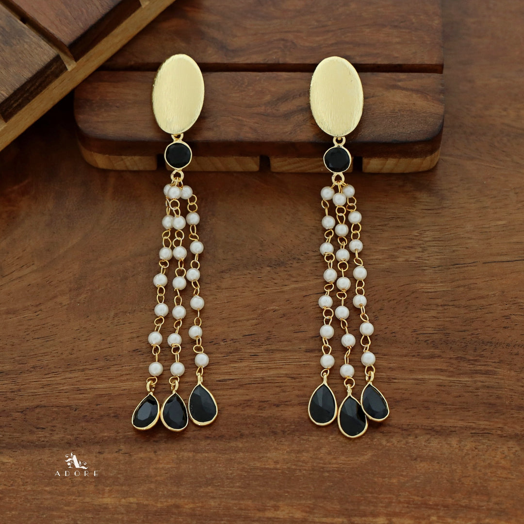 Ellie Pearl Rain Drops Glossy Earring