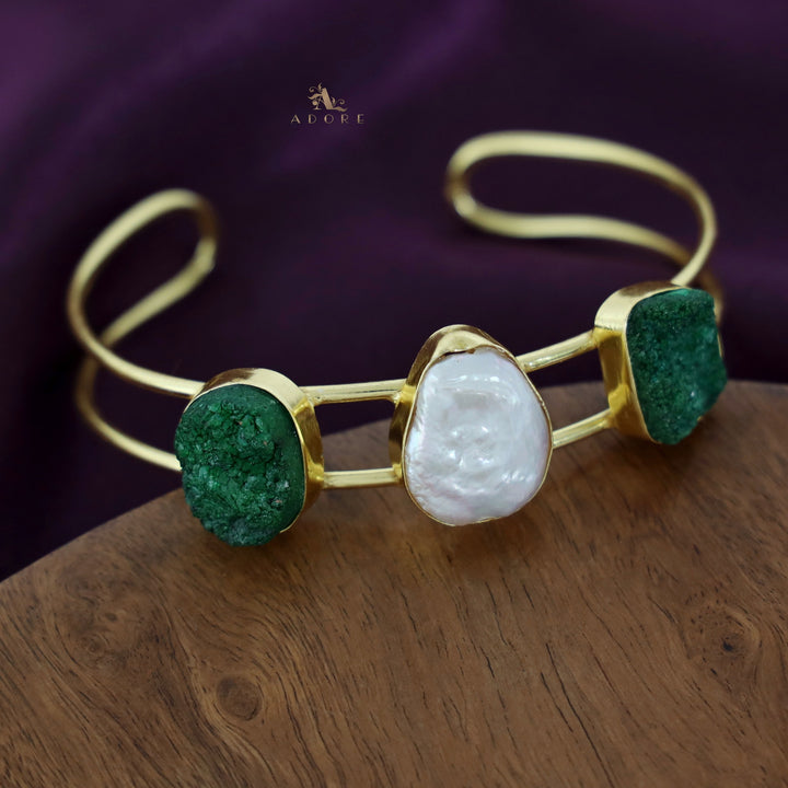 Garima Golden Baroque + Dual Raw Stone Bangle