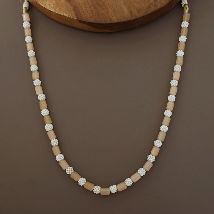 Salomi Cylindrical Glossy Cluster Pearl Neckpiece