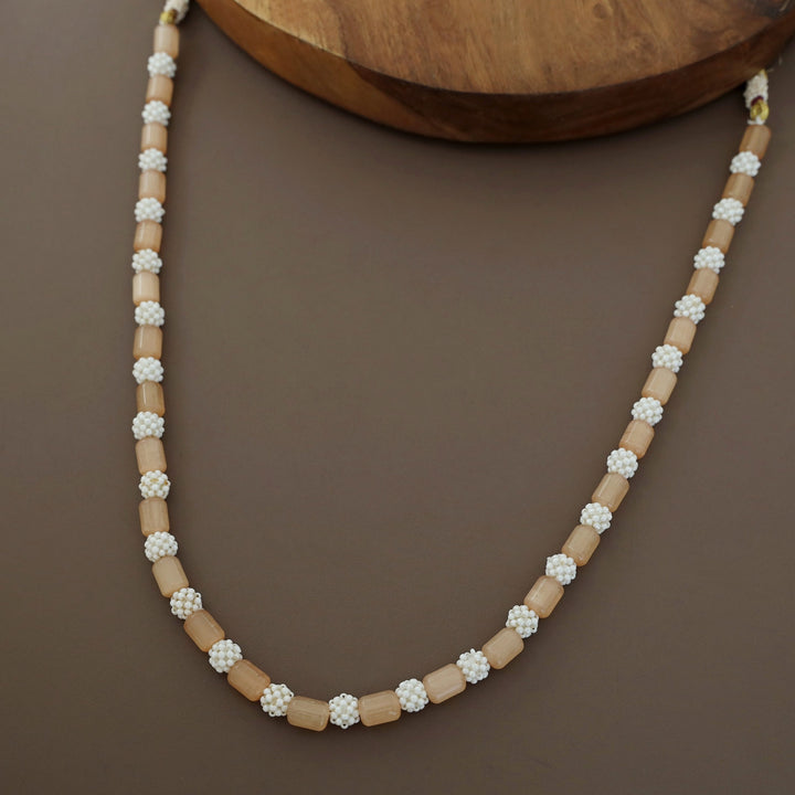 Salomi Cylindrical Glossy Cluster Pearl Neckpiece