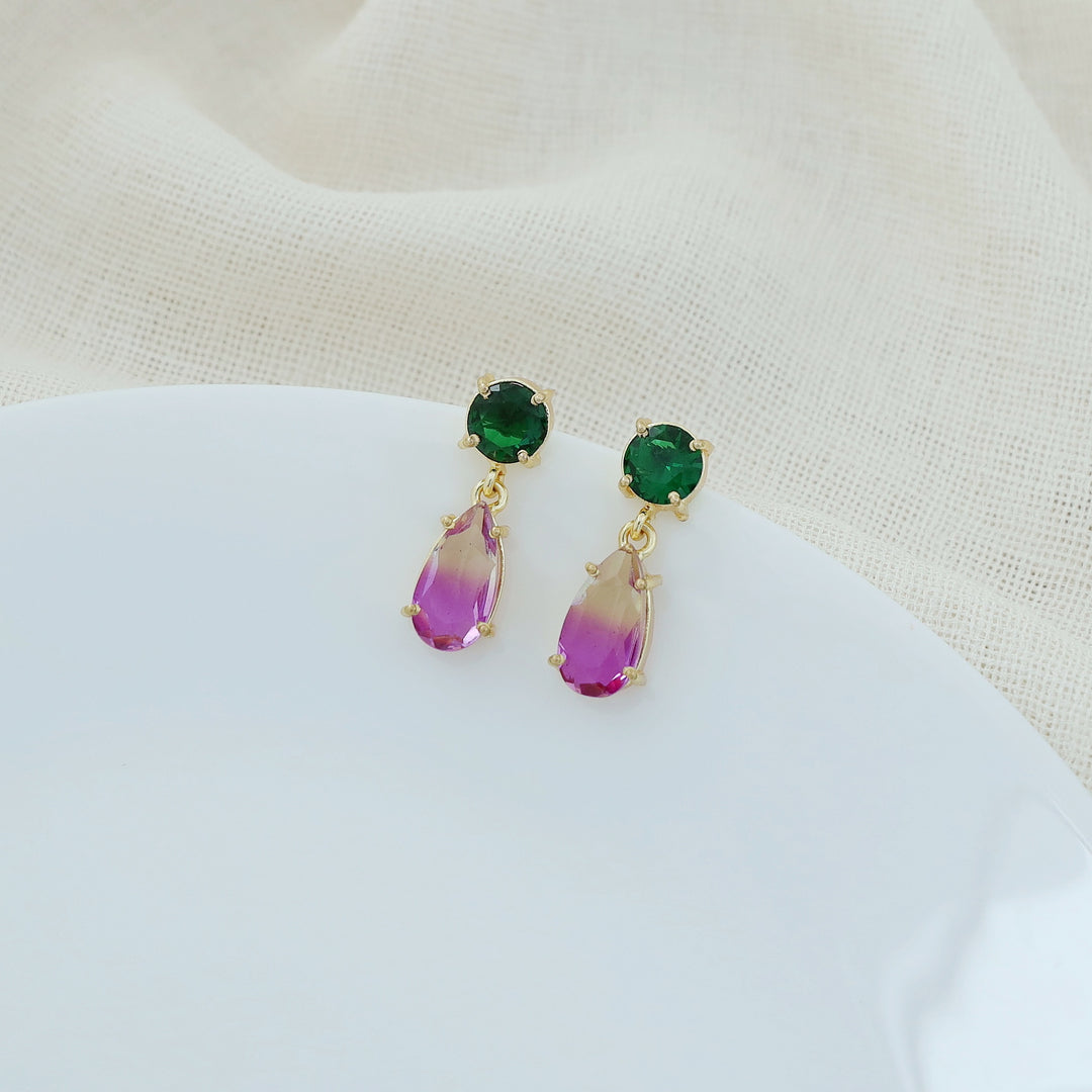 Elowen Ametrine Claw Round Rain Drop Earring