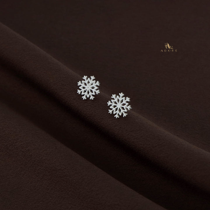 Silver Snow Flakes Earring - 925 Sterling Silver