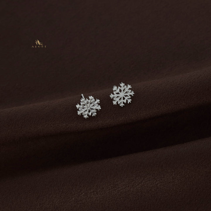 Silver Snow Flakes Earring - 925 Sterling Silver