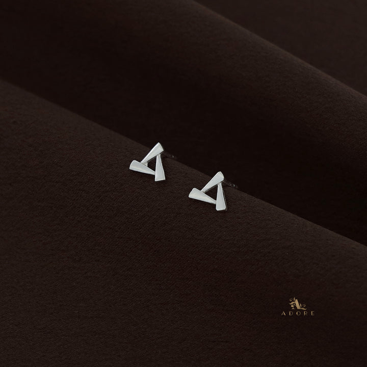 Silver Astra Triangle Stud - 925 Sterling Silver