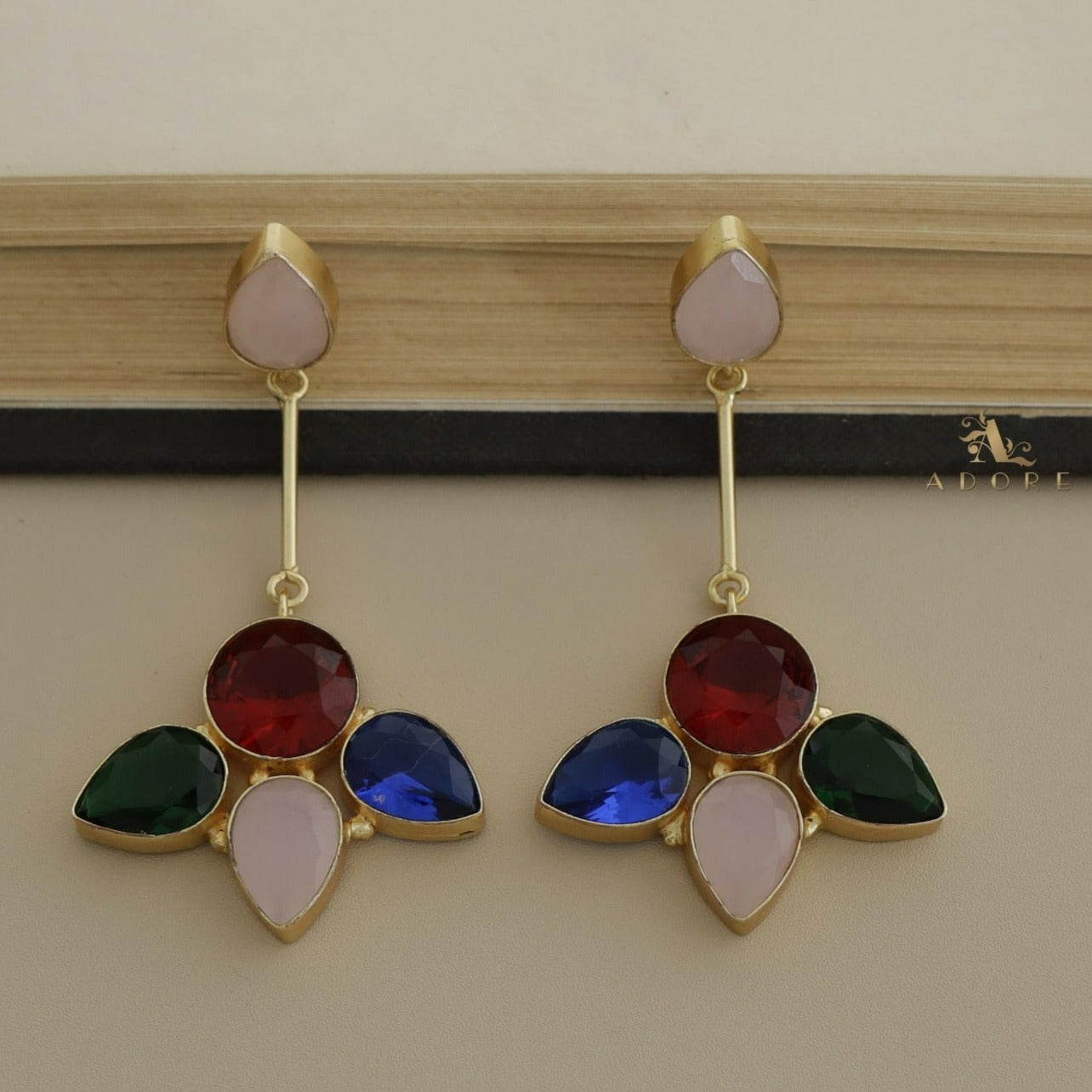 Multi colored Stone Earrings – Masayaa